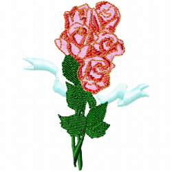 Flowers And Tree Embroidery Design 1